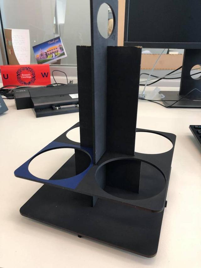 Макет Макет для лазерной резки подставки под 4 чашки кофе 3 мм файл dxf — изображение 3