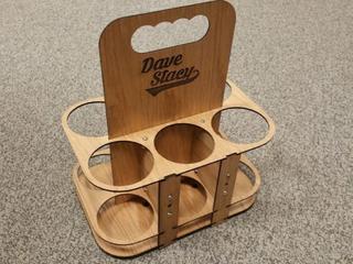 Интересный макет Макет для лазерной резки подставки под 6 банок пива