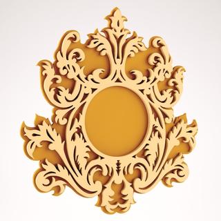 Интересный макет Макет для лазерной резки рамки в виде цветочного круга