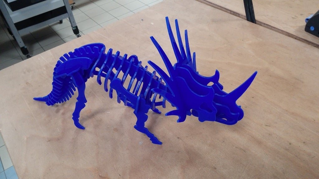 Макет Макет для лазерной резки стиракозавра 3D-пазл 3 мм файл DXF