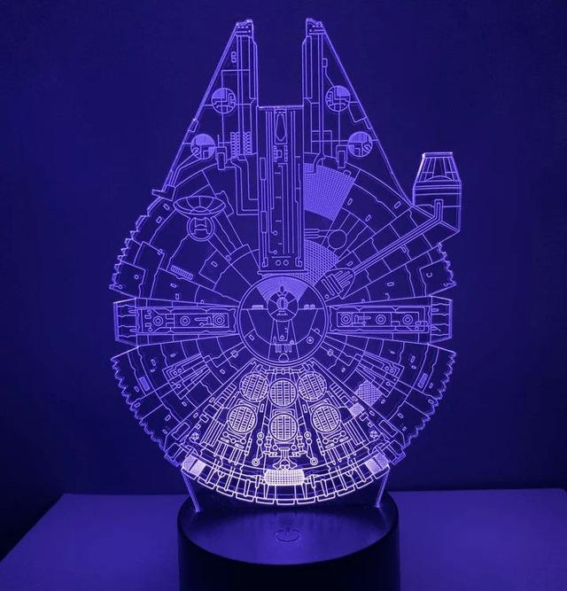 Макет Макет для лазерной резки 3D-лампа в виде корабля Тысячелетний сокол из Звёздных войн — изображение 2