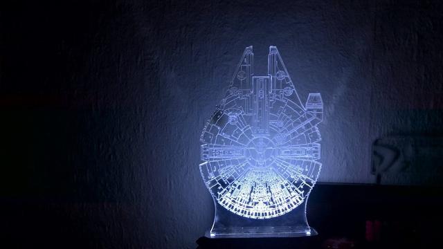 Макет Макет для лазерной резки 3D-оптическая иллюзия в виде дроида из Звёздных войн для станка