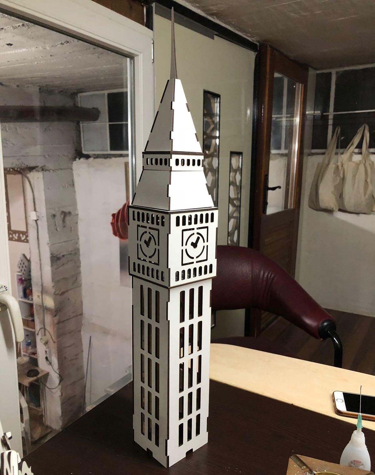 Макет Макет для лазерной резки 3D-паззла в виде Биг-Бена
