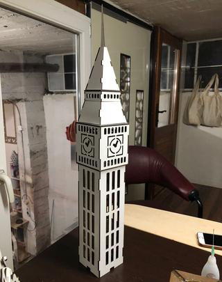 Интересный макет Макет для лазерной резки 3D-паззла в виде Биг-Бена