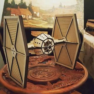 Интересный макет Макет для лазерной резки 3D-пазл в виде истребителя из Звёздных войн SVG-файл