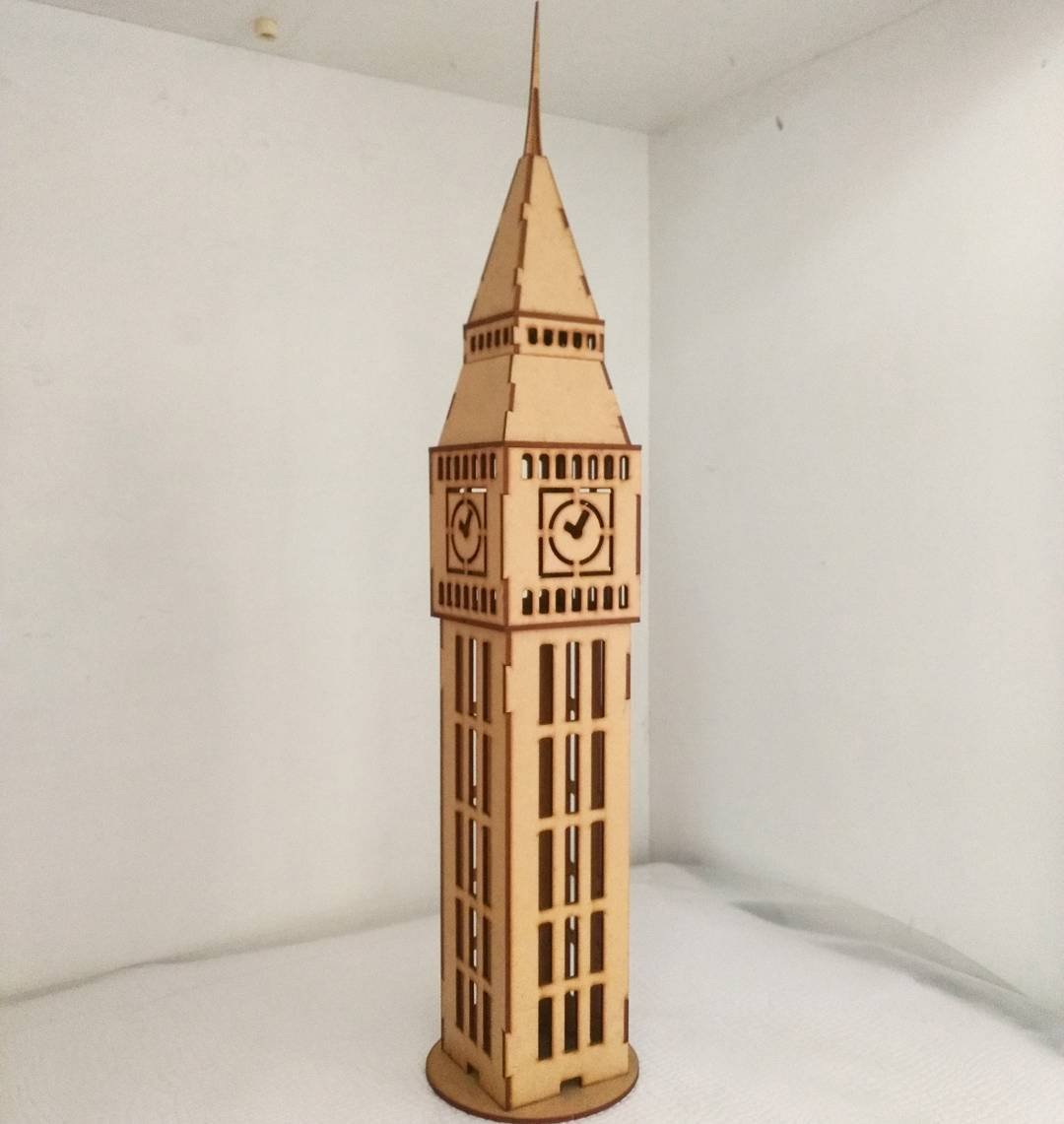Макет Макет для лазерной резки 3D-пазл с изображением Биг-Бена файл DXF