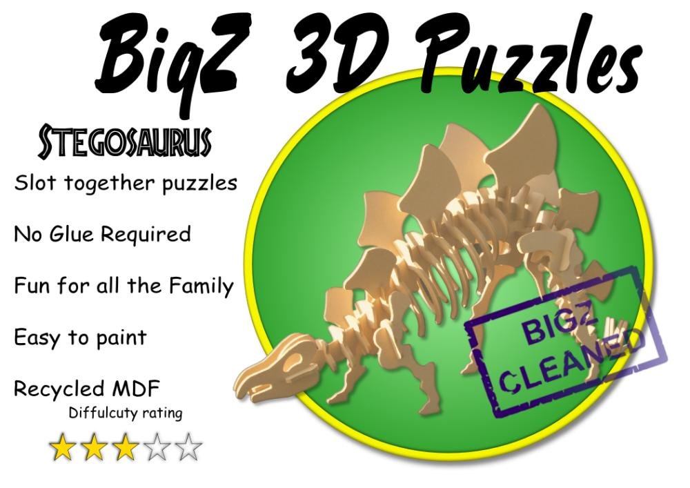 Макет Макет для лазерной резки 3D-пазл стегозавр формат dxf