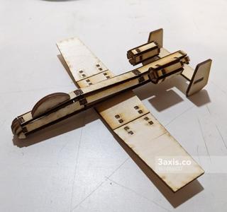 Интересный макет Макет для лазерной резки 3D-пазла в виде самолёта A10 формат SVG