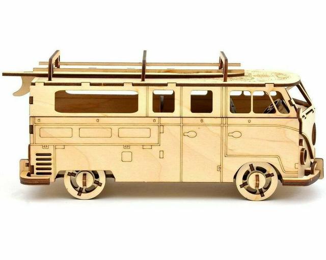 Макет Макет для лазерной резки 3D-пазла по Volkswagen Transporter T1 — изображение 1