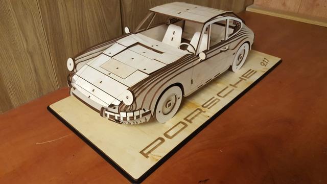 Макет Макет для лазерной резки Porsche 911 classic — изображение 3