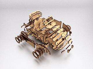 Интересный макет Макет для лазерной резки Volkswagen Fusca Beetle Convertible 3D-головоломка файл DXF