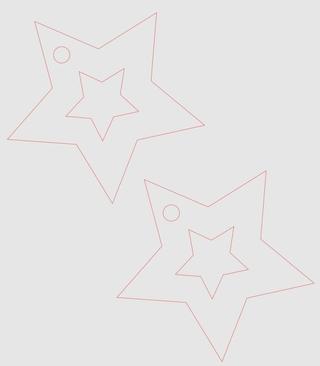 Интересный макет Макет звезды для лазерной резки серьги
