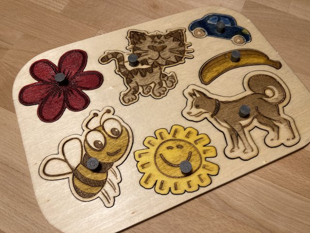 Макет Макет игрушки-пазла для лазерной резки файл SVG