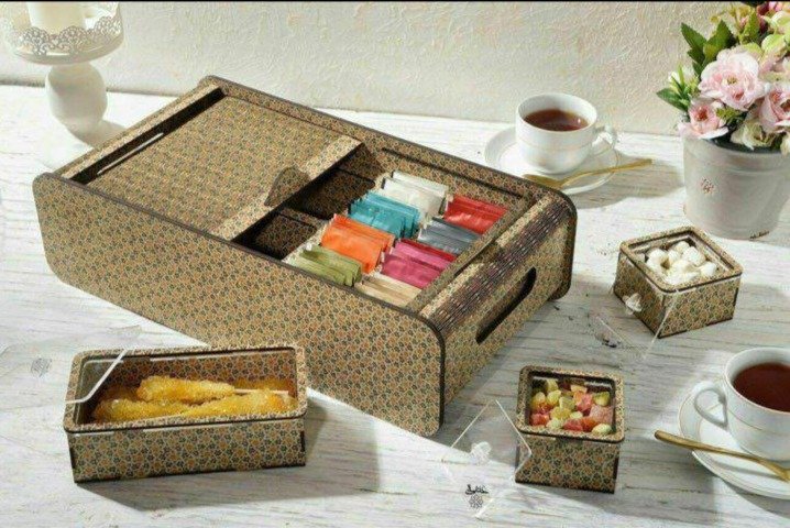 Макет Макет коробки для чайных пакетиков для лазерной резки