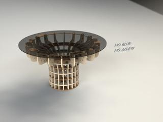 Интересный макет Макет круглого стола для лазерной резки формат dxf вариант 2