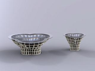 Интересный макет Макет круглого стола с изгибом 127 мм без зазоров файл dxf для лазерной резки