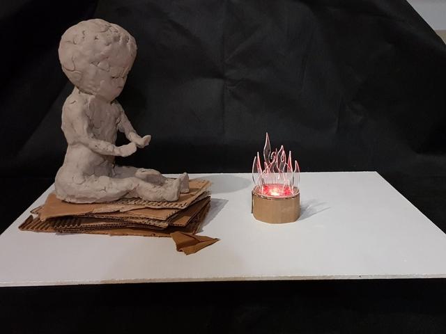 Макет Макет круглой акриловой модели для костра для лазерной резки файл SVG — изображение 2
