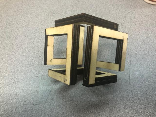 Макет Макет куба бесконечности для лазерной резки файл dxf — изображение 4
