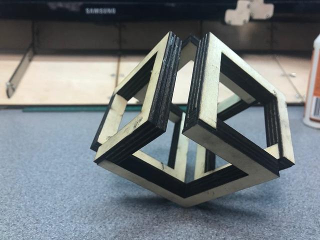 Макет Макет куба бесконечности для лазерной резки файл dxf — изображение 2
