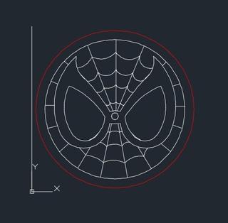 Интересный макет Макет логотипа Человека-паука для лазерной резки формат dxf