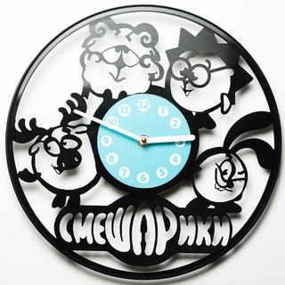 Интересный макет Макет настенных часов для лазерной резки Смешарики