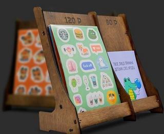 Интересный макет Макет подставки для книг для лазерной резки файл dxf