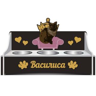 Интересный макет Макет подставки для миски в виде кошки для лазерной резки