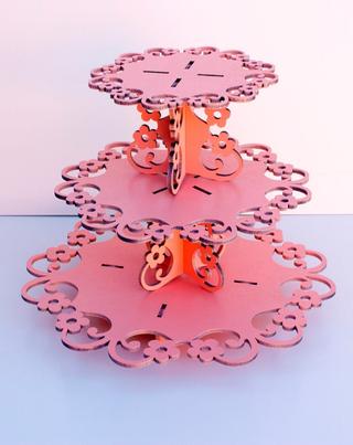 Интересный макет Макет подставки для торта формат dxf