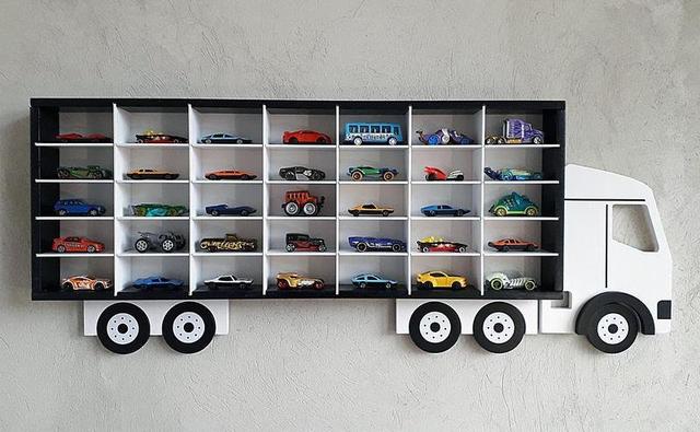 Макет Макет полки для коллекционных машинок Hot Wheels для лазерной резки — изображение 2