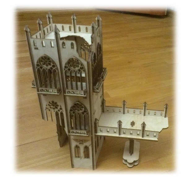 Макет Макет разрушенной башни для станка формат dxf