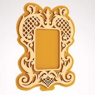 Интересный макет Макет рамки для зеркала для лазерной резки формат dxf