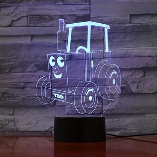Интересный макет Макет трактора для лазерной резки в виде 3D-оптической иллюзии холограмма