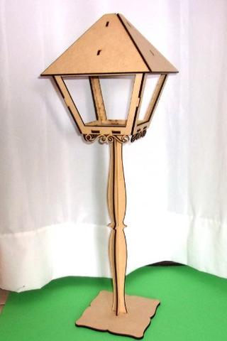 Интересный макет Макет уличного фонаря для лазерной резки