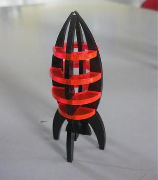 Интересный макет Макет 3D-головоломки в виде космической ракеты для лазерной резки
