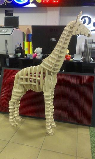 Интересный макет Макет 3D-головоломки жираф для лазерной резки