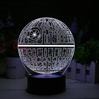 Интересный макет Макет 3D-лампы в виде Звезды Смерти для лазерной резки