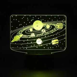 Интересный макет Макет 3D-лампы с оптической иллюзией солнечной системы для лазерной резки