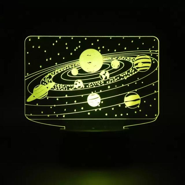Макет Макет 3D-лампы с оптической иллюзией солнечной системы для лазерной резки