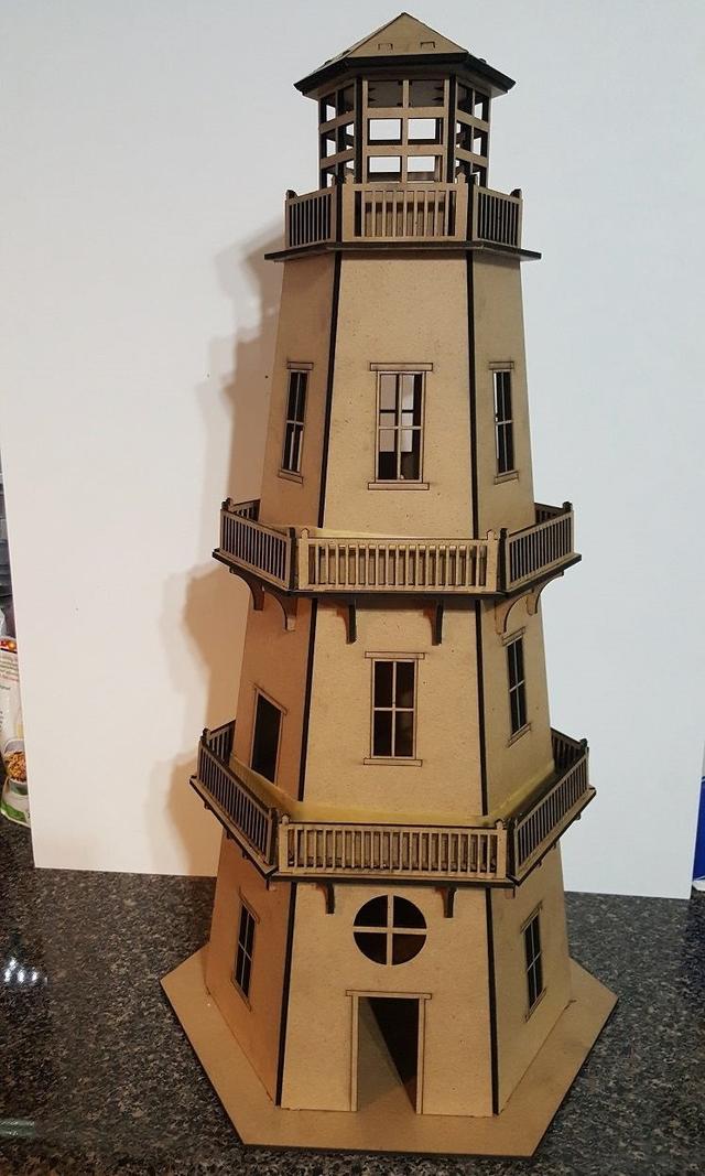 Макет Макет 3D-паззла Маяк для лазерной резки файл dxf — изображение 1