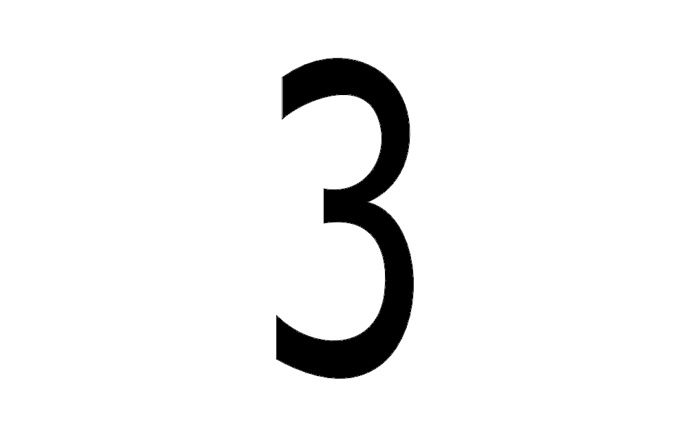 Макет Макет Number 3 для станка формат dxf