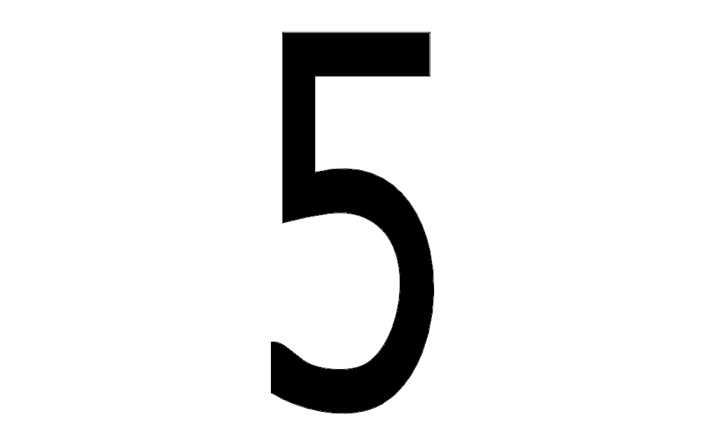 Макет Макет Number 5 для лазерной резки dxf файл