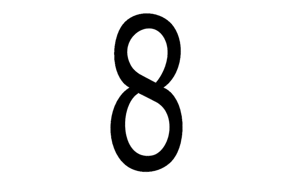 Макет Макет Number 8 для станка dxf файл