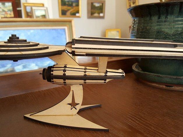 Макет Макет USS Enterprise для лазерной резки SVG-файл — изображение 2