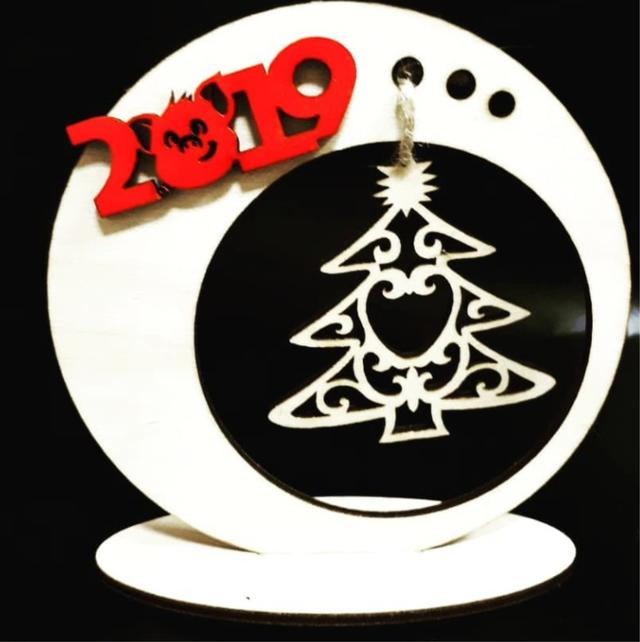 Макет Макеты деревянных сувениров к новому году для лазерной резки
