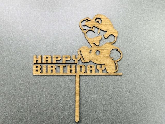 Макет Марио для украшения торта макет для лазерной резки