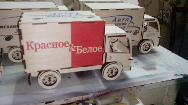 Макет Мини-грузовичок-фургон для лазерной резки макет для станка — изображение 1