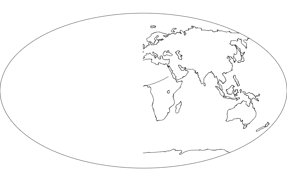 Макет Мировой рисунок половина макет для станка DXF-файл