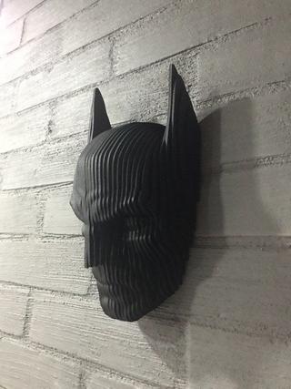 Интересный макет Многослойная 3D-фигурка головы Бэтмена для декора стен макет для лазерной резки файл DXF