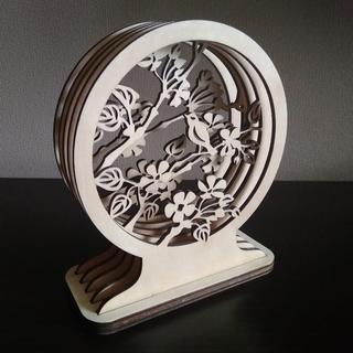 Интересный макет Многослойный 3D-декор для лазерной резки векторный макет