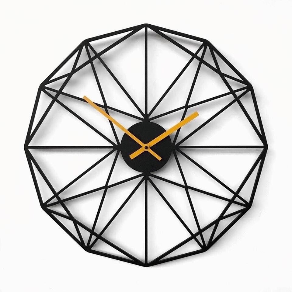 Макет Многоугольная настенная clock-подставка для лазерной резки вектор